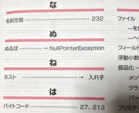 入門書の巻末索引に こっそり「ぬるぽ」を掲載したことがバレた件